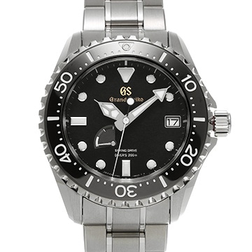 グランドセイコー スプリングドライブ ダイバーズウォッチ SBGA231 ブラック メンズ 時計 【中古】【wristwatch】
