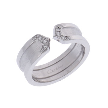 カルティエ C2リング #54 シルバー B4044254 K18ホワイトゴールド WG レディース ジュエリー 【中古】【jewelry】