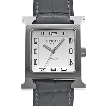 エルメス Hウォッチ W114072WW00 シルバー メンズ 時計 【中古】【wristwatch】