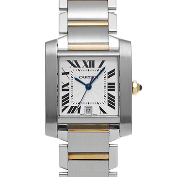 カルティエ タンク フランセーズ LM W51005Q4 シルバー メンズ 時計 【中古】【wristwatch】