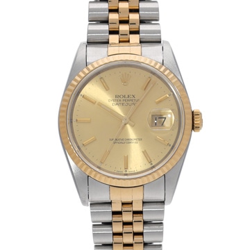 ロレックス デイトジャスト 16233 シャンパン メンズ 時計 【中古】【wristwatch】