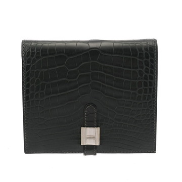 エルメス 二つ折り財布 グリーン系 クロコダイル レディース 財布 【中古】【purse】
