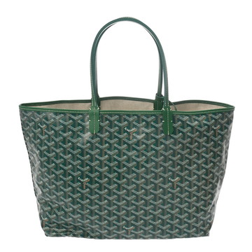 ゴヤール ヘリンボーン サンルイ PM グリーン PVC/カーフ レディース バッグ 【未使用】【bag】
