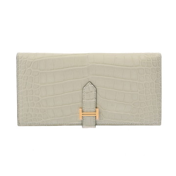 エルメス ベアン スフレ  グリネヴェ アリゲーターマット レディース 財布 【新品】【purse】