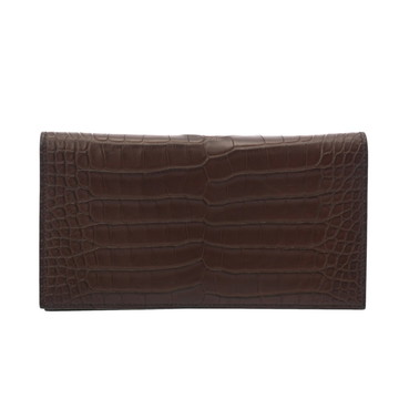 エルメス MC2 フレミング ハバナ アリゲーターマット メンズ 財布 【中古】【purse】