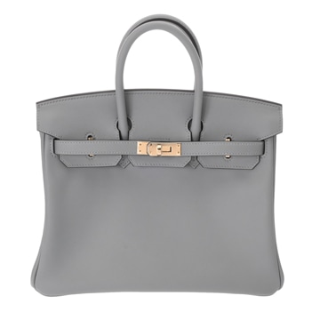 エルメス バーキン 25 ブルーグラシエ ヴォースイフト レディース バッグ 【未使用】【bag】