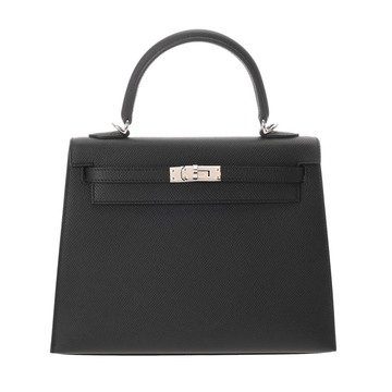 エルメス ケリー25 外縫い ブラック ヴォーエプソン レディース バッグ 【未使用】【bag】