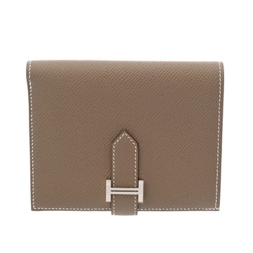 エルメス ベアン コンパクト エトゥープ ヴォーエプソン レディース 財布 【中古】【purse】