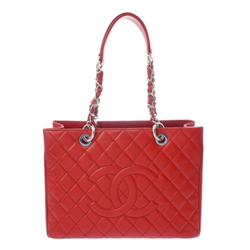 シャネル マトラッセ GST チェーントート レッド A50995 キャビアスキン レディース バッグ 【中古】【bag】