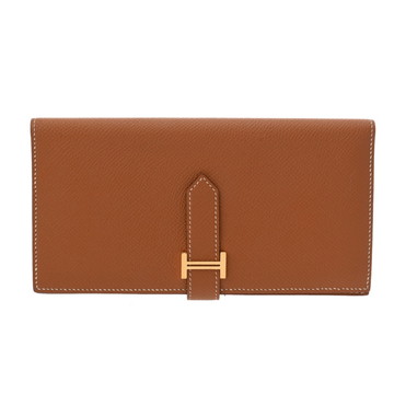 エルメス ベアン スフレ ゴールド ヴォーエプソン ユニセックス 財布 【中古】【purse】