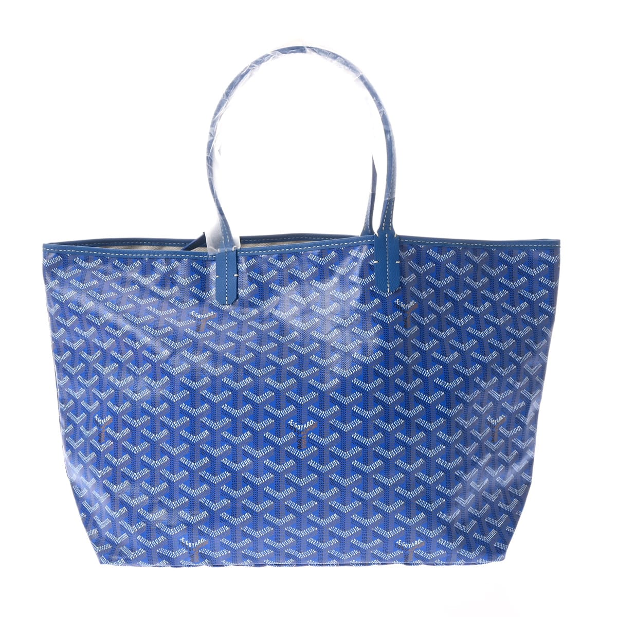 ゴヤール ヘリンボーン サンルイ PM ブルー PVC/カーフ ユニセックス バッグ 【未使用】【bag】