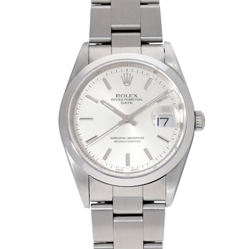 ロレックス オイスターパーペチュアル デイト 15200 シルバー メンズ 時計 【中古】【wristwatch】
