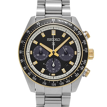 セイコー プロスペックス スピードタイマー ソーラークロノグラフ SBDL113 ブラック/ホワイト メンズ 時計 【中古】【wristwatch】