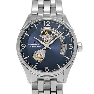 ハミルトン ジャズマスター オープンハート H32705141 ブルー メンズ 時計 【中古】【wristwatch】