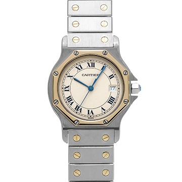 カルティエ サントス オクタゴン W2001583 アイボリー レディース 時計 【中古】【wristwatch】