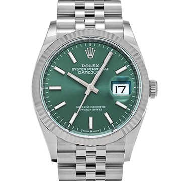 ロレックス デイトジャスト 36 126234 ミントグリーン メンズ 時計 【中古】【wristwatch】