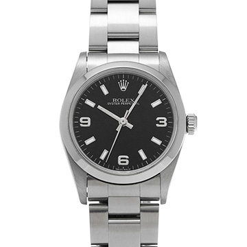 ロレックス オイスターパーペチュアル 77080 ブラック ユニセックス 時計 【中古】【wristwatch】