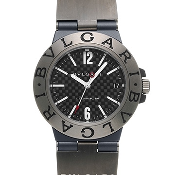 ブルガリ ディアゴノ チタニウム TI38TA ブラックカーボン ユニセックス 時計 【中古】【wristwatch】