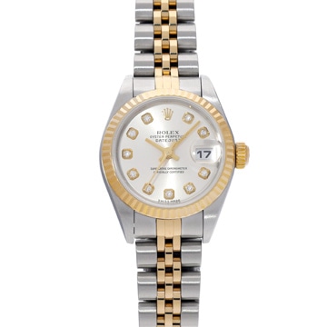 ロレックス デイトジャスト 179173G シルバー/ダイヤモンド レディース 時計 【中古】【wristwatch】