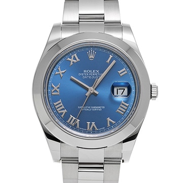 ロレックス デイトジャストII 116300 アズーロブルー メンズ 時計 【中古】【wristwatch】
