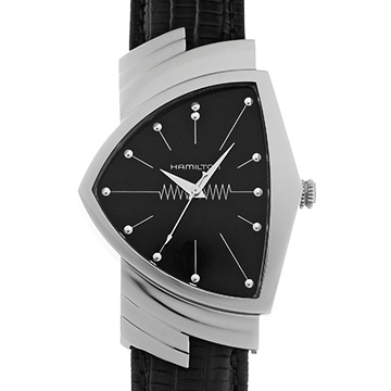 ハミルトン ベンチュラ クォーツ H24411732 ブラック メンズ 時計 【中古】【wristwatch】