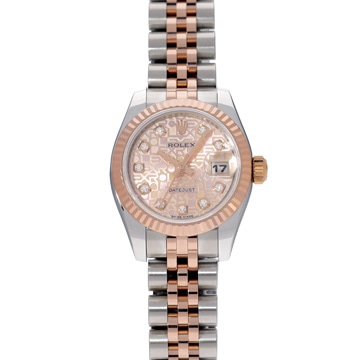 ロレックス デイトジャスト 179171G ピンクコンピュータ/ダイヤモンド レディース 時計 【中古】【wristwatch】