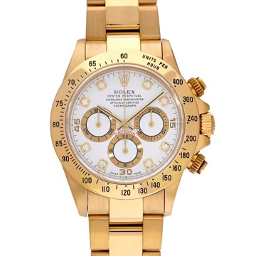 ロレックス コスモグラフ デイトナ 16528G ホワイト/ダイヤモンド メンズ 時計 【中古】【wristwatch】