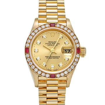 ロレックス デイトジャスト 79068G シャンパン/ダイヤモンド レディース 時計 【中古】【wristwatch】
