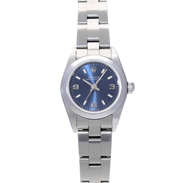 ロレックス オイスターパーペチュアル レディ 76080 ブルー レディース 時計 【中古】【wristwatch】