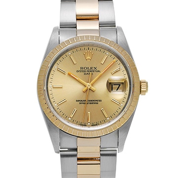 ロレックス オイスターパーペチュアル デイト 15223 シャンパン メンズ 時計 【中古】【wristwatch】