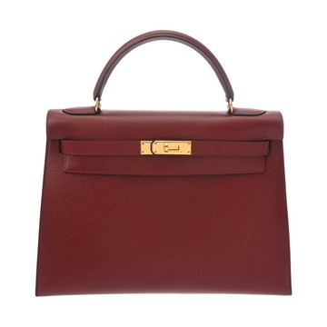 エルメス ケリー 32 外縫い 2WAY ルージュアッシュ クシュベル レディース バッグ 【中古】【bag】