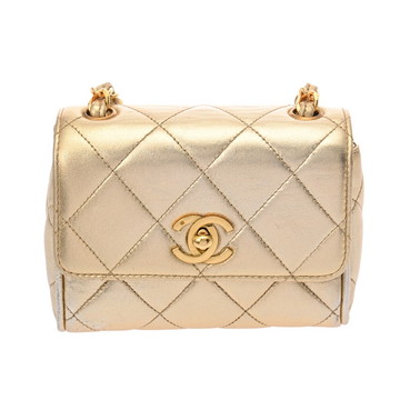シャネル マトラッセ チェーンクラッチ ゴールド ラムスキン レディース バッグ 【中古】【bag】
