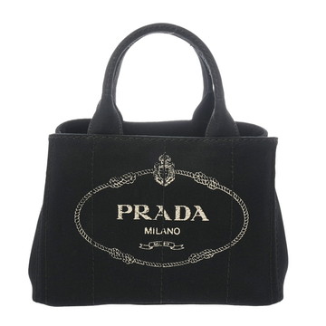 プラダ カナパ カナパ トート ブラック 1BG439 キャンバス レディース バッグ 【中古】【bag】