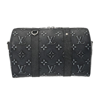 ルイ ヴィトン モノグラムデボス シティキーポル ブラック M21448 カーフレザー レディース バッグ 【中古】【bag】