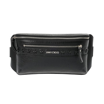 ジミーチュウ ベルトバッグ ブラック クロコ型押しレザー レディース バッグ 【中古】【bag】
