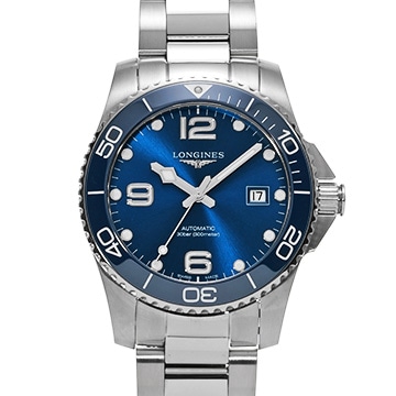 ロンジン ハイドロコンクエスト L3.781.4.96.6 ブルー メンズ 時計 【中古】【wristwatch】