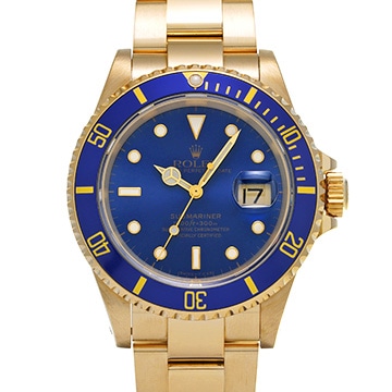ロレックス サブマリーナ デイト 16618 ブルー メンズ 時計 【中古】【wristwatch】