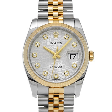 ロレックス デイトジャスト 116233G シルバーコンピュータ/ダイヤモンド メンズ 時計 【中古】【wristwatch】