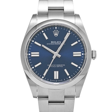 ロレックス オイスターパーペチュアル 41 124300 ブライトブルー メンズ 時計 【中古】【wristwatch】