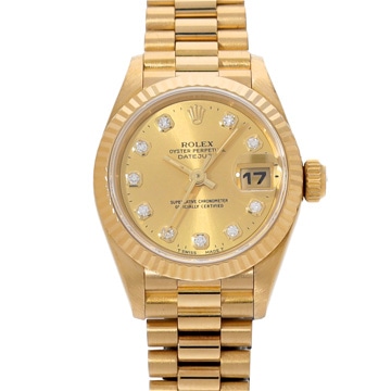 ロレックス デイトジャスト 69178G シャンパン/ダイヤモンド レディース 時計 【中古】【wristwatch】