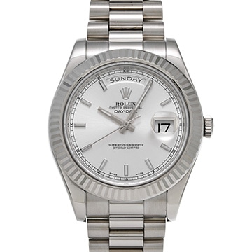 ロレックス デイデイトII 218239 シルバー メンズ 時計 【中古】【wristwatch】