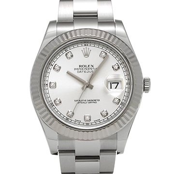 ロレックス デイトジャストII 116334G シルバー/ダイヤモンド メンズ 時計 【中古】【wristwatch】