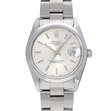 ロレックス オイスターパーペチュアル デイト 15200 シルバー メンズ 時計 【中古】【wristwatch】