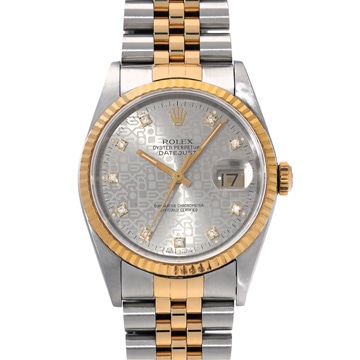 ロレックス デイトジャスト 16233G グレーコンピュータ/ダイヤモンド メンズ 時計 【中古】【wristwatch】