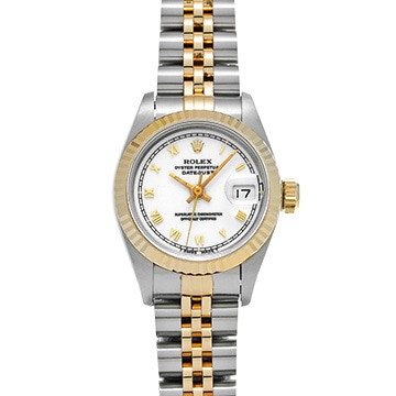 ロレックス デイトジャスト 69173 ホワイト レディース 時計 【中古】【wristwatch】