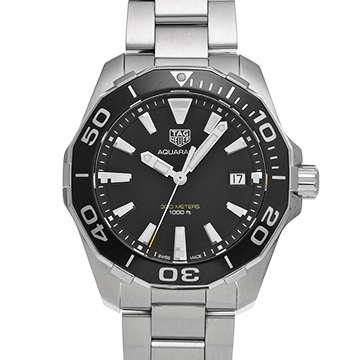 タグ ホイヤー アクアレーサー クォーツ WAY111A.BA0928 ブラック メンズ 時計 【中古】【wristwatch】
