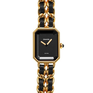 シャネル プルミエール L H0001 ブラック レディース 時計 【中古】【wristwatch】