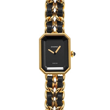 シャネル プルミエール S H0001 ブラック レディース 時計 【中古】【wristwatch】