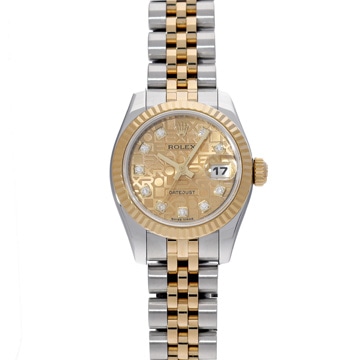 ロレックス デイトジャスト 179173G シャンパンコンピュータ/ダイヤモンド レディース 時計 【中古】【wristwatch】