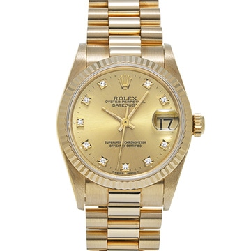ロレックス デイトジャスト 68278G シャンパン/ダイヤモンド ユニセックス 時計 【中古】【wristwatch】